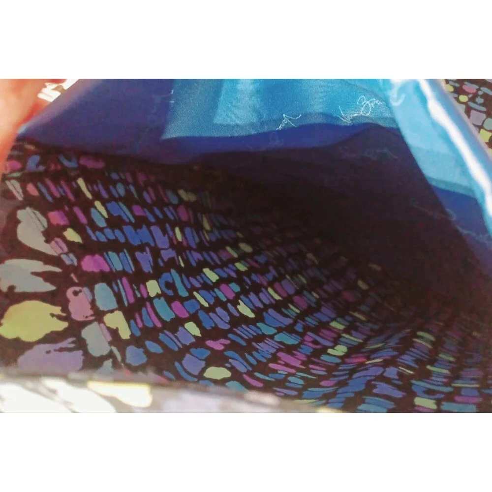 Vera Bradley Padded Laptop Travel Tote Shoulder Bag Indigo Pop Floral Print